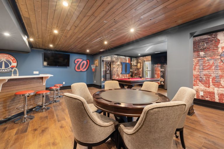 Finished basement flooring in a Colorado lower level