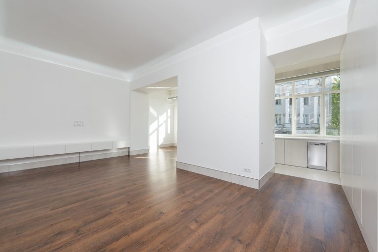 Wood flooring in a bright Colorado living room